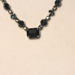 Sorrelli Dark Blue-Black Crystal Necklace